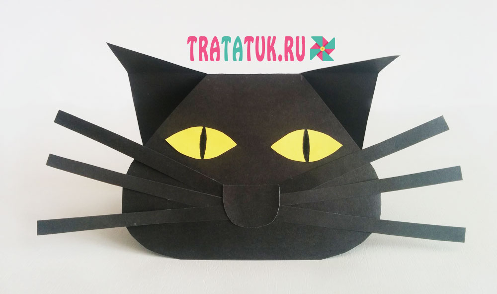 Как сделать кота из бумаги